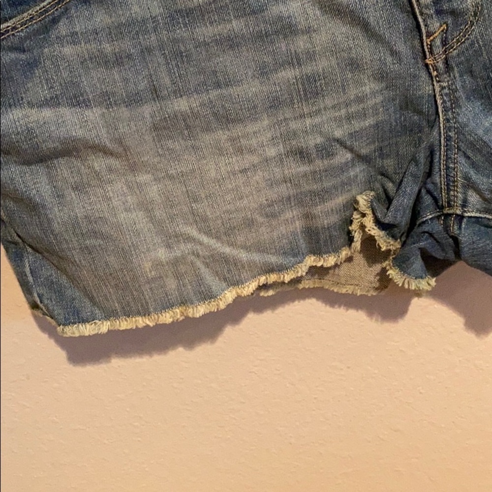 Mossimo HighRise Frayed Button Up Denim Shorts​​​​​​​​​ - Picture 6 of 12